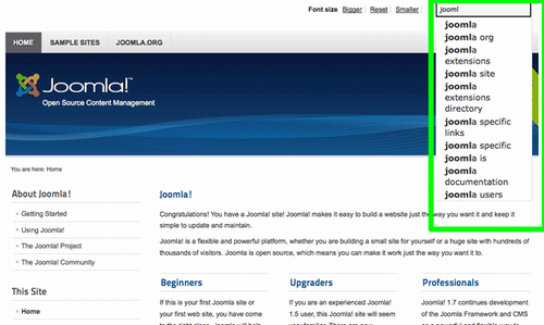 joomla 2.5 smart search機能 joomla 2.5 smart search機能